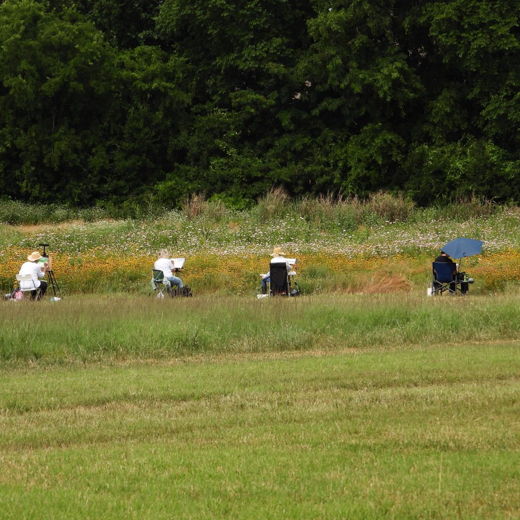 artists in the meadow